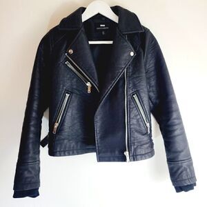 Coco Colette Pleather Biker Bomber Jacket